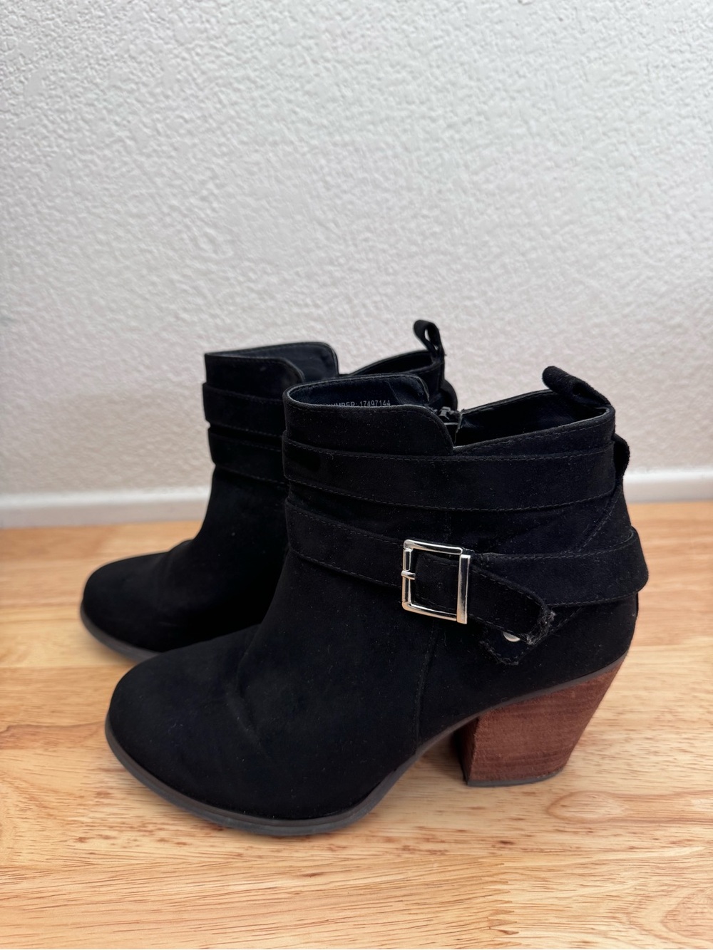 Torrid Stacked Ankle Bootie - Black (WW) - Picture 7 of 12